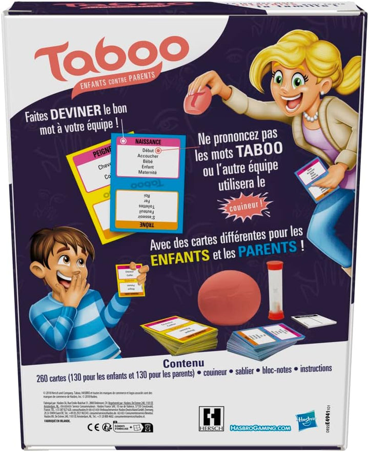 Hasbro Taboo Enfants CONTRE Parents Frankreich Multi, Frankreich Multi