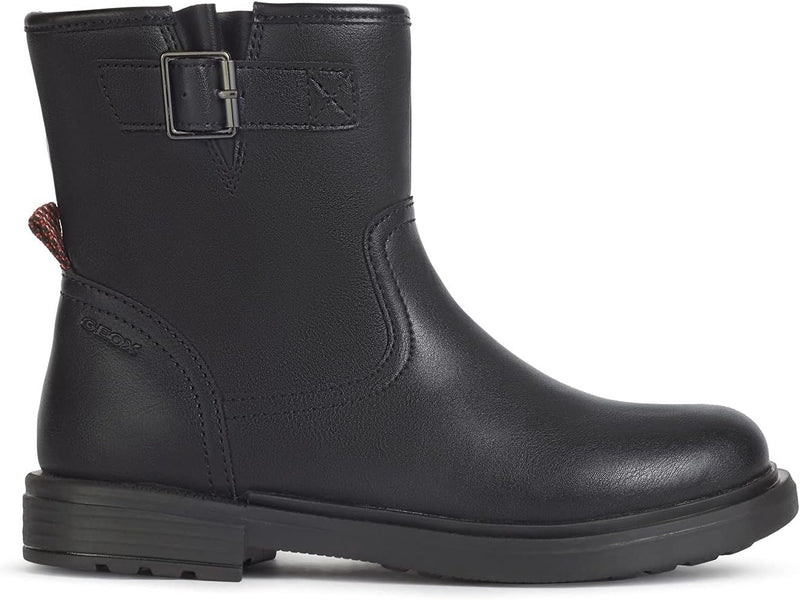 Geox Damen J Eclair Girl B Biker Boots 36 EU Schwarz, 36 EU Schwarz