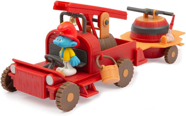 Giochi Preziosi Die Schlümpfe - Playset Feuerwehrauto der Schlümpfe mit realistischen Funktionen, Zu