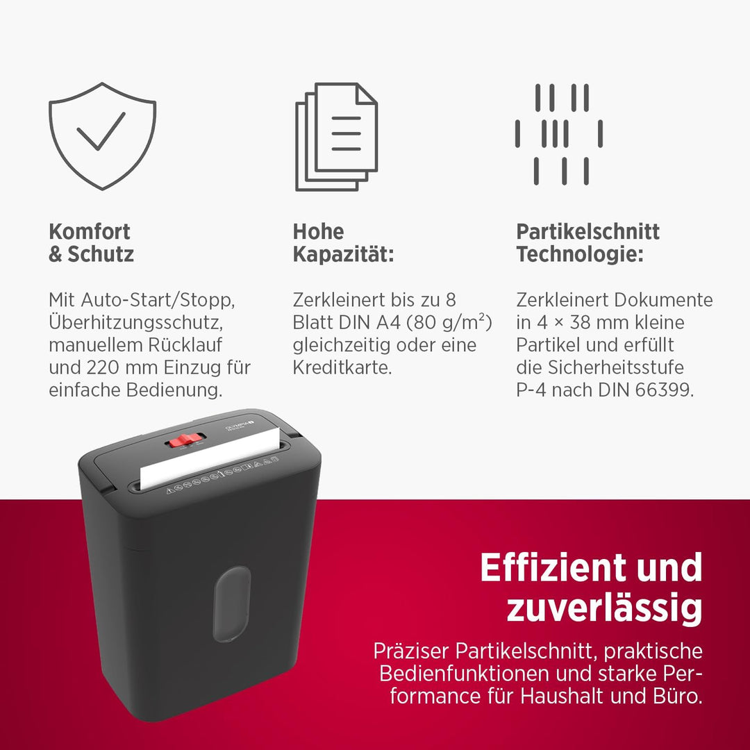 OLYMPIA PS 54 CC Pro Aktenvernichter | Papierschredder mit Partikelschnitt 4×38 mm | Schredder Akten