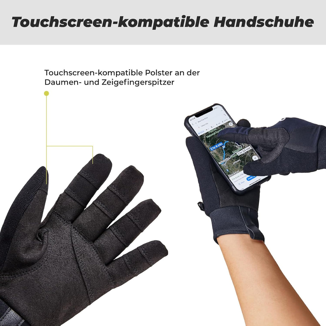 OOZi Winterhandschuhe für Herren und Damen, Touchscreen Handschuhe, Warme Fahrradhandschuhe für Wand