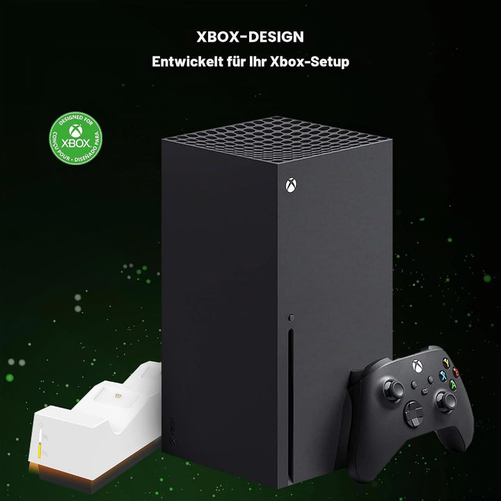 snakebyte Xbox Controller Ladestation- offiziell lizenziert - 2Std. Ultra-Schnellladung für 2 Xbox S