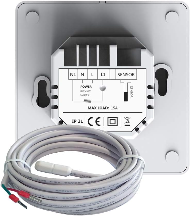 WLAN-Thermostat ThermoLife ET81W mit Farbdisplay - Weiss - Digitales Raumthermostat programmierbar m