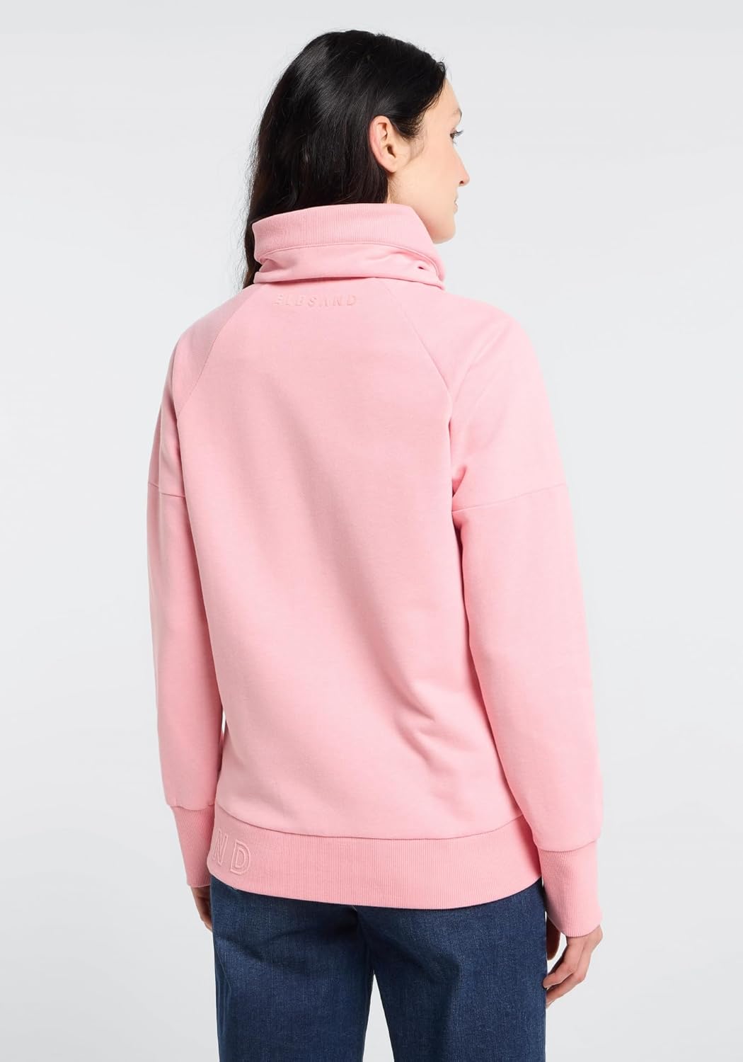 Elbsand Ainele Damen Sewatjacke mit Stehkragen, Sweatshirt mit Zip Verschluss, Regular Fit M Shell P