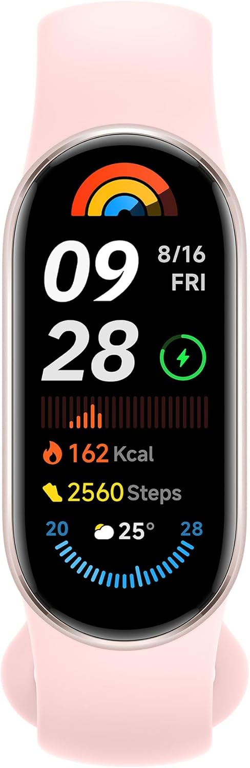 Xiaomi Smart Band 9 Fitness Tracker, AMOLED Display with 1200 Nits, Sp02 Tracking, Sleep and Heart R