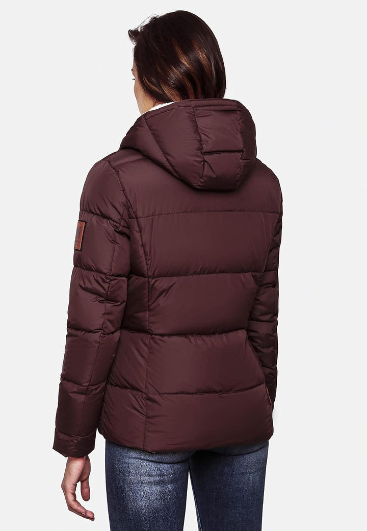 Navahoo Damen warme Winter Steppjacke Megan XS-XXL S Wine, S Wine