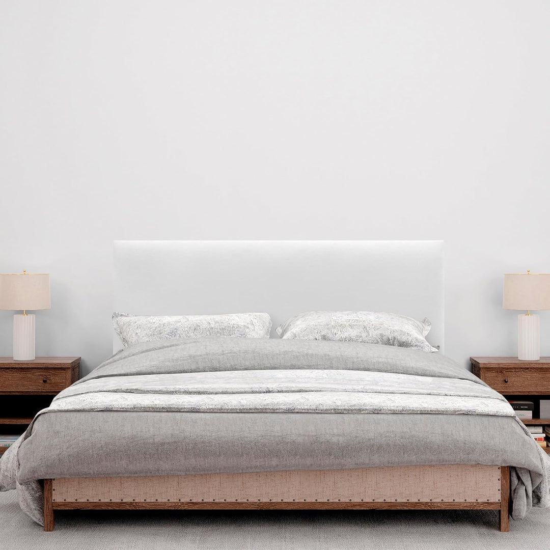 DHOME Kopfteil aus Kunstleder oder Stoff AQUALINE Glattes gepolstertes Kopfteil Luxusbett Kopfteil (