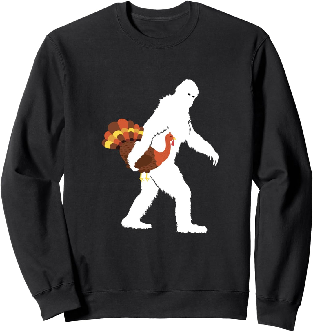 Bigfoot-Thanksgiving mit der Türkei lustig Sweatshirt