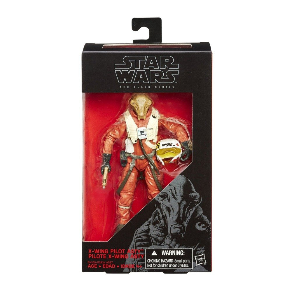 Star Wars X-Wing Pilot Asty Black Serie Figur - Star Wars Episode VII