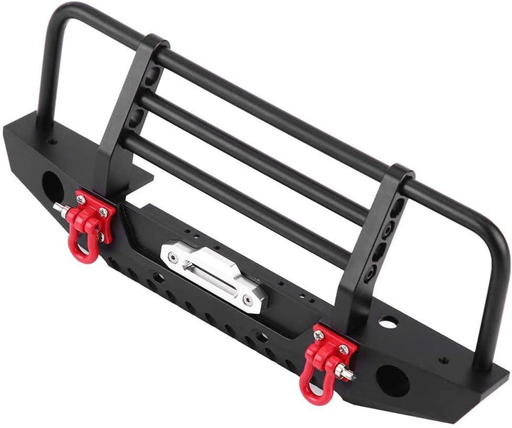 Dilwe RC Auto Stossstange, Metall Front/Heckstossstange mit LED-Leuchten für Traxxas Trx-4 für SCX10