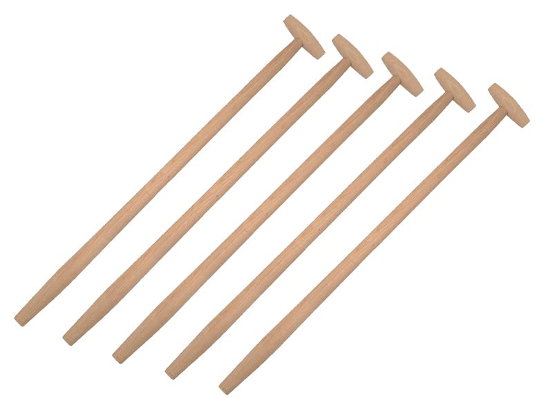 Spatenstiel Grabegabel Spatengabel Stiel Holzstiel T Griff Ø 38 mm 90 cm (5), 5