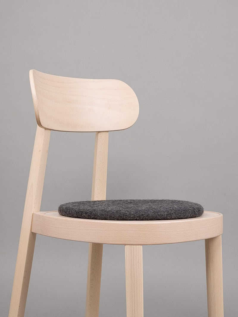 myfelt Flache Filz Sitzauflage, Filz Stuhlauflage - Hugo - rund, Ø 36 cm, Anthrazit Anthrazit Melier