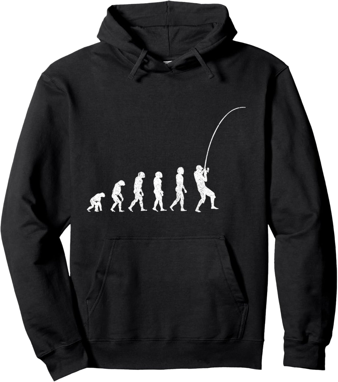 Die Evolution eines Anglers - Lustiges Angler Angeln Angel Pullover Hoodie