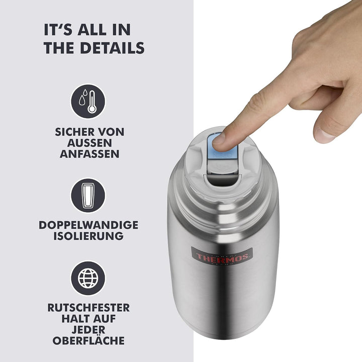Thermos 4019.205.050 Isolierflasche Light and Compact, 0,5 L, Edelstahl mattiert Edelstahl 0,50 l, E