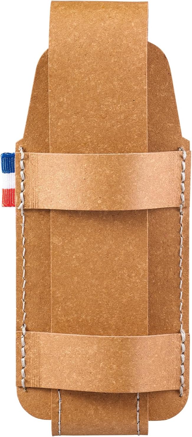 Opinel Outdoor-Etui L aus recyceltem Leder &amp; R-PET-Filz – Braun – Nachhaltige Messertasche für Opine
