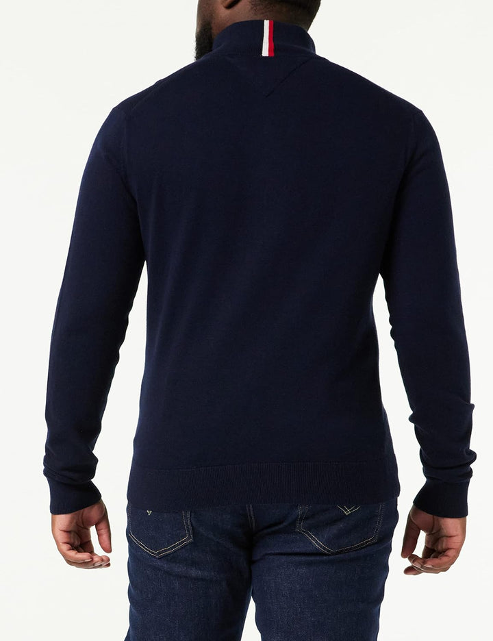 Tommy Hilfiger Herren Pimactn Cashmere Zip Mock Pullover, Desert Sky, XS