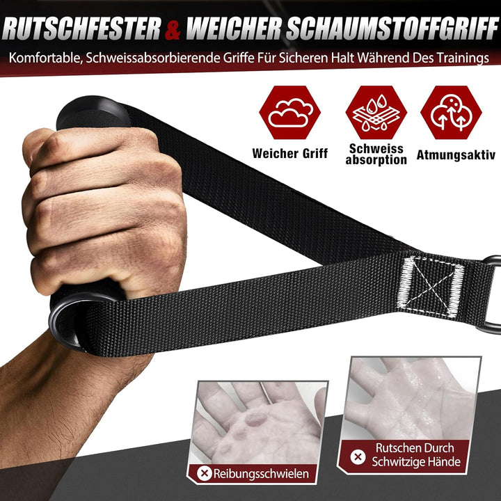 Fitnessbänder Set, 150lbs 200lbs 250lbs Resistance Bands 5 Verschiedene Stärken, Widerstandsbänder S