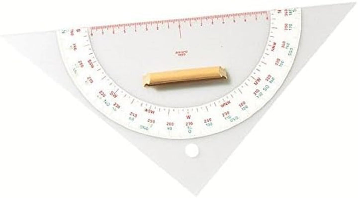 Aristo AR1560 Kursdreieck (Hypothenuse 32,5 cm, aus glasklarem Plexiglas, Holzgriff, Mass Skala 16 c