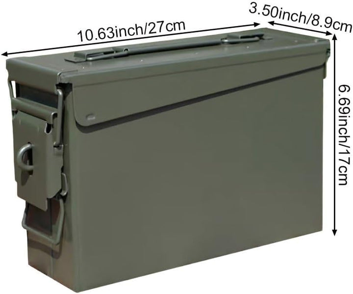 Metallbox, Abschliessbarer, Luftdichter Aufbewahrungskoffer Griff, Feuerfeste Schutzbox Für Geld Und