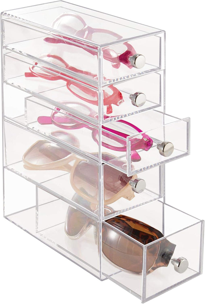 iDesign 39560EU Clarity Schubladenturm 5, durchsichtig 5 Schubladen, 5 Schubladen