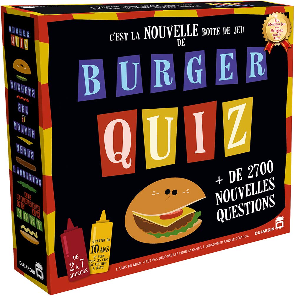 Dujardin - Burger Quiz – Gesellschaftsspiele, 01095, Mehrfarbig