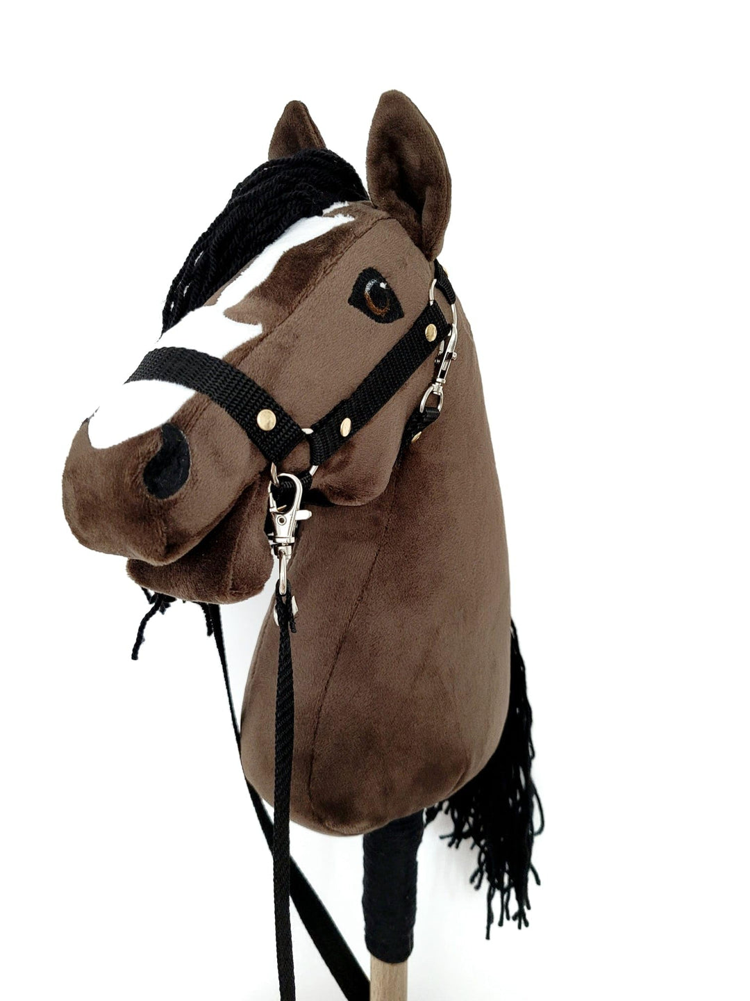 Steckenpferd A4 (Pferd auf einem Stock) Hobby Horse A4 komplett mit Kantar wie auf dem Foto (Dunkelb