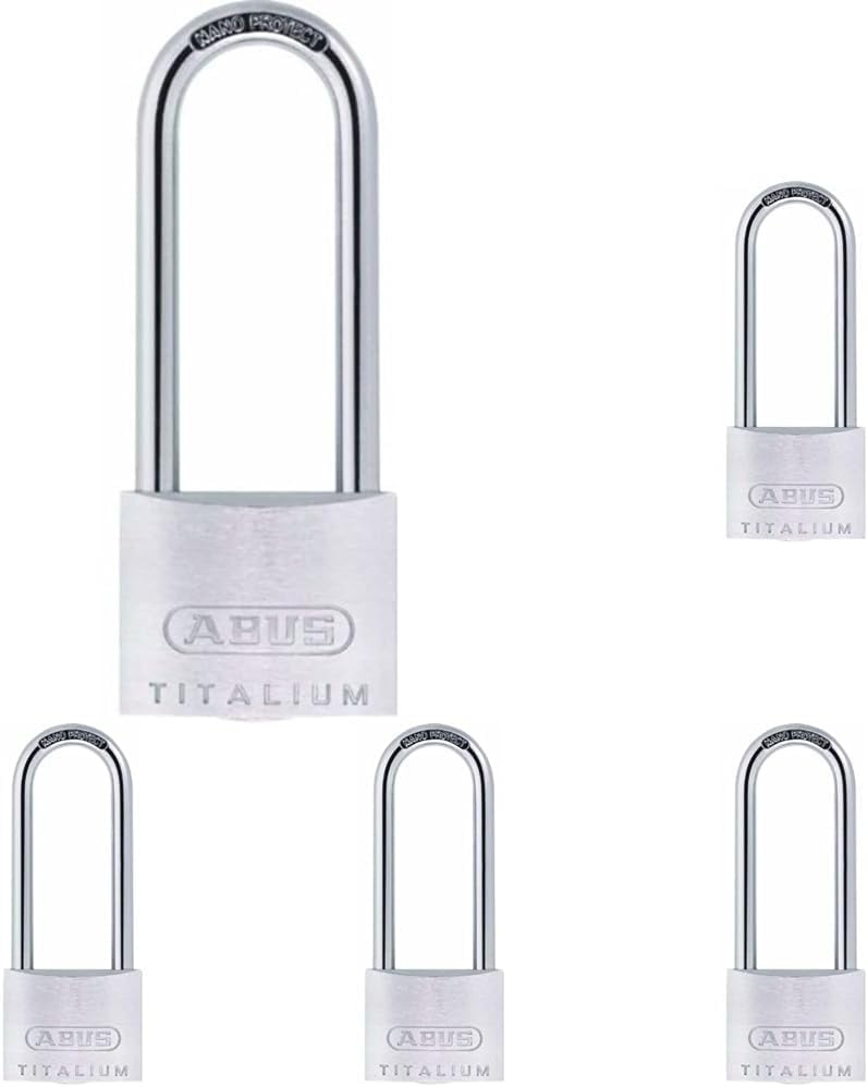 ABUS Vorhängeschloss Titalium 64TI/40 gl.-6412 - gleichschliessend - Kellerschloss mit Schlosskörper