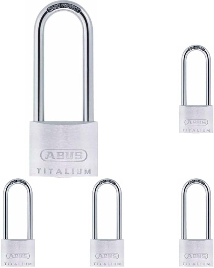 ABUS Vorhängeschloss Titalium 64TI/40 gl.-6412 - gleichschliessend - Kellerschloss mit Schlosskörper