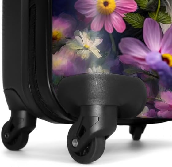 NoBoringSuitcases.com® Kinderkoffer Mädchen - Koffer Kinder - Hartschalenkoffer Einhorn - Koffer Ros