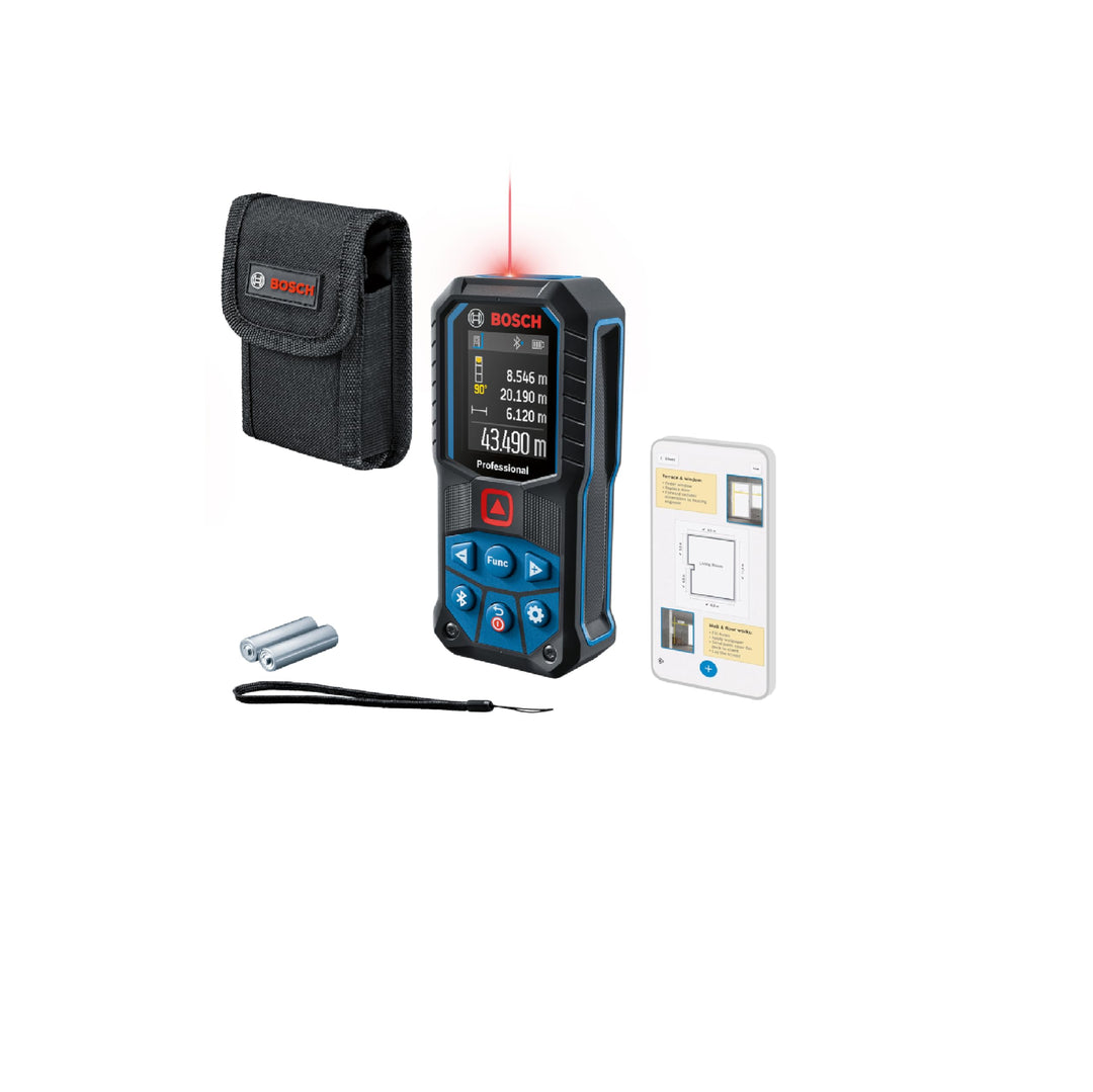 Bosch Professional Laser-Entfernungsmesser GLM 50-27 C (Reichweite: bis 50 m, robust, IP65, Bluetoot