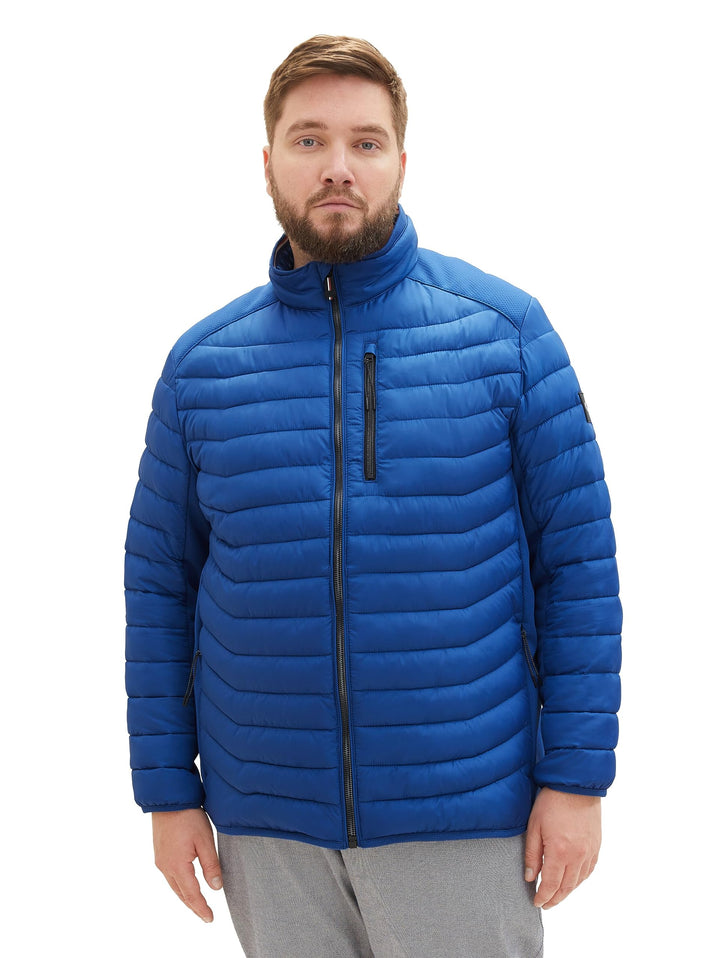 TOM TAILOR Herren Hybrid Steppjacke mit Stehkragen XXL 19168 - Hockey Blue, XXL 19168 - Hockey Blue