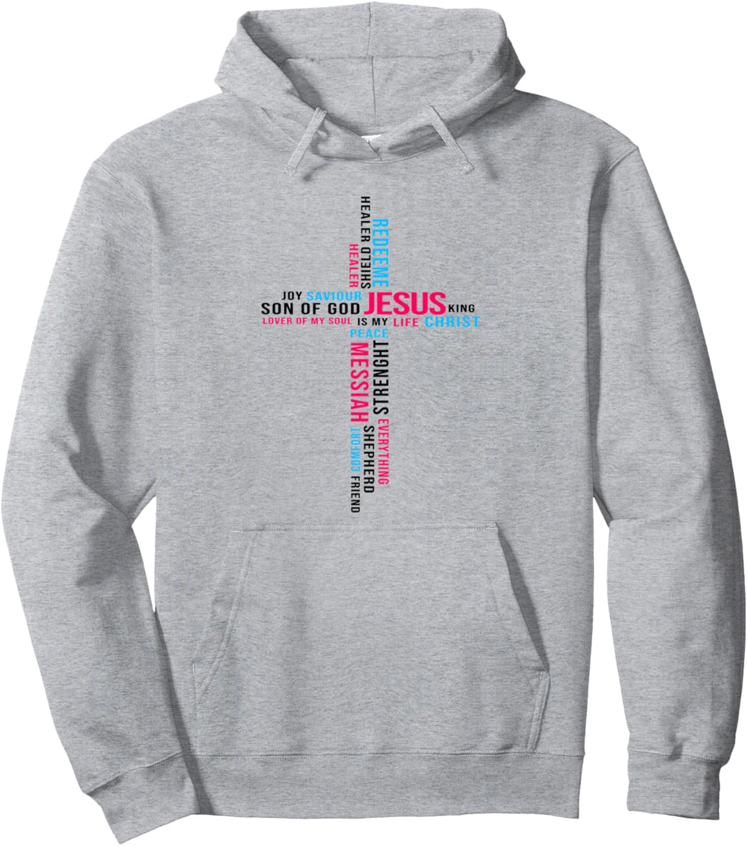 Christian gift idea bible verse inspirational gift Cross Pullover Hoodie