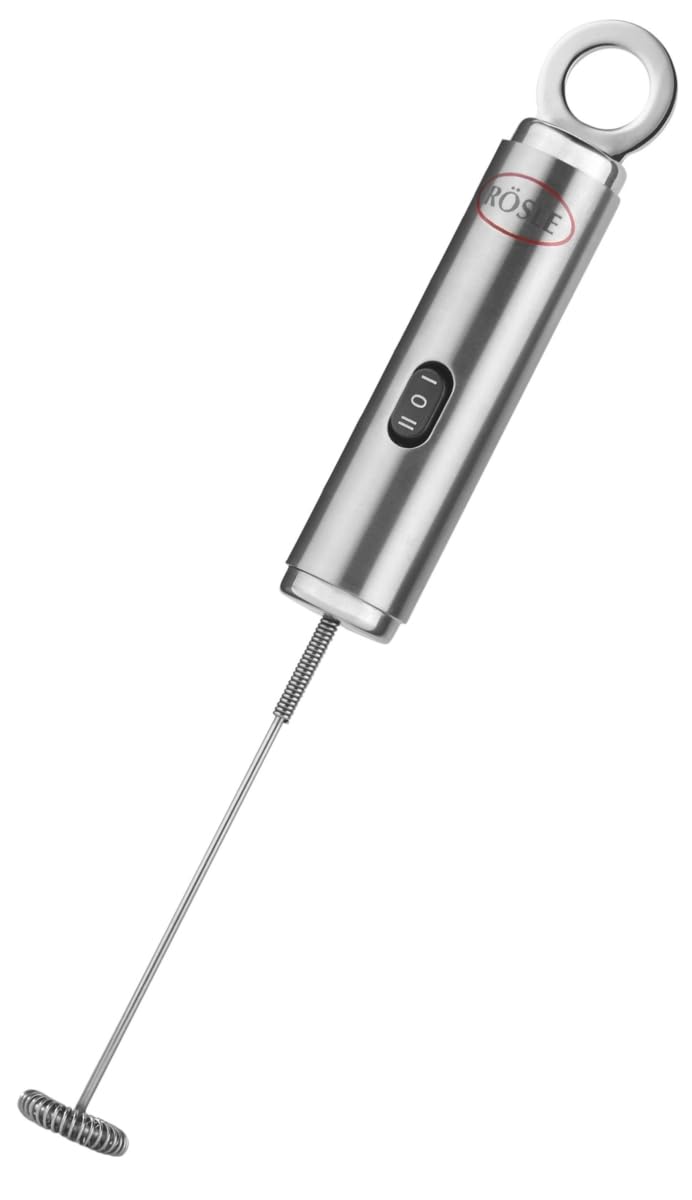RÖSLE Multischäumer, Hochwertiger elektrischer Aufschäumer für Milchschaum und Vinaigrettes, mit 2 G