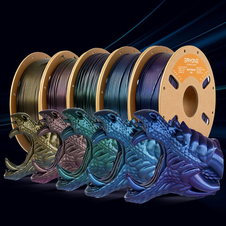 ERYONE Color Changeable PLA Filament 1.75mm +/-0.03mm for 3D Printer, Chameleon Changing Colors by L