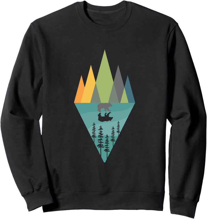 Berg Berge Landschaft Natur Wandern Ferien Urlaub Wald Sweatshirt