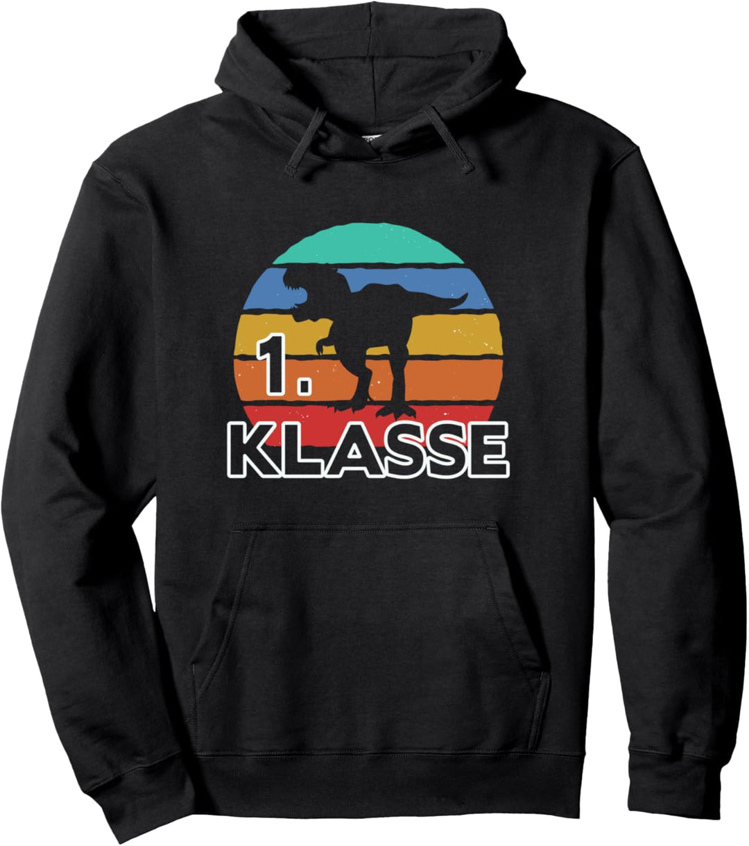 Schuleinführung - 1. Klasse mit TREX Dinosaurier Pullover Hoodie