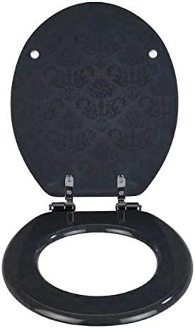 WENKO WC-Sitz Bellevue, stilvoller Toilettensitz mit Absenkautomatik, WC-Deckel für sanftes Deckelsc