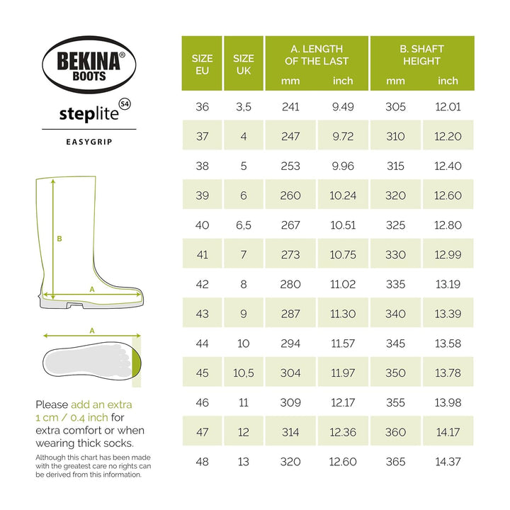 Bekina Agrilite Steplite Easygrip S4 leichte Sicherheitsstiefel wasserdicht für Herren und Damen mit