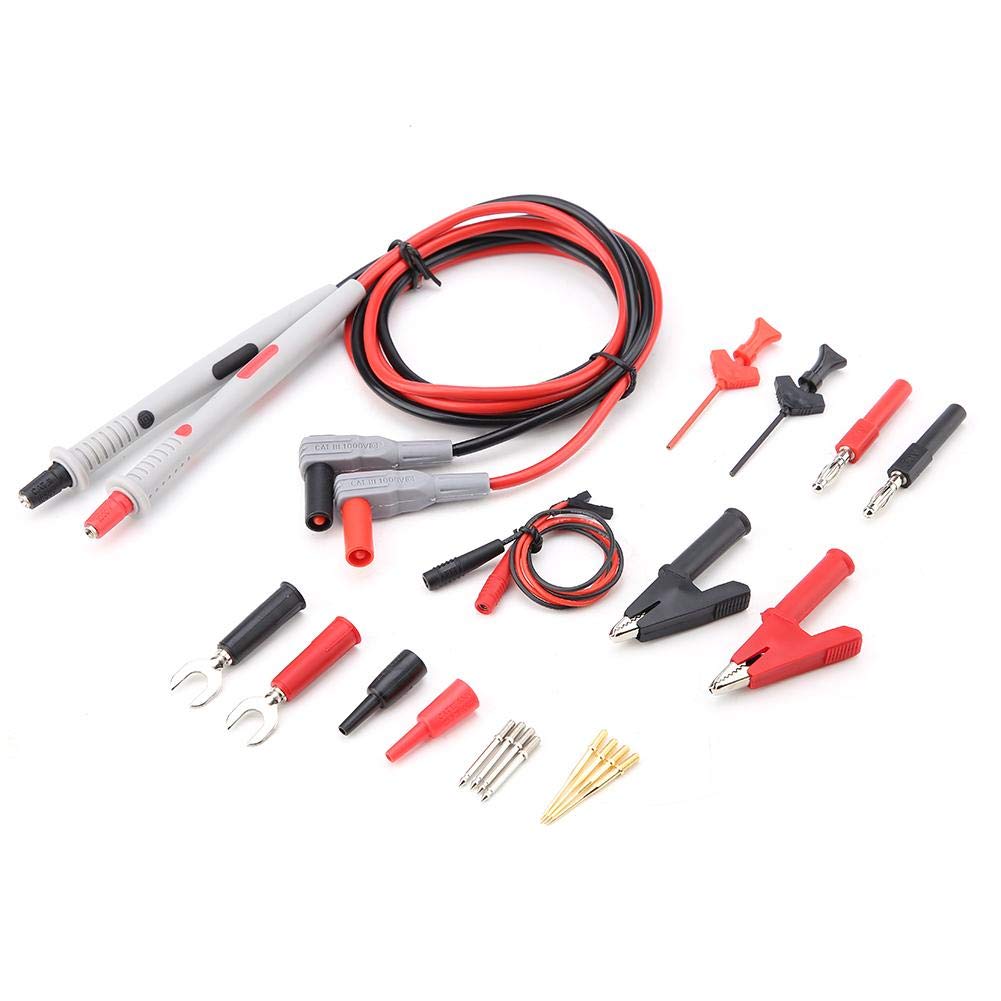 20-in-1-Multimeter Mess Leitungssatz, Walfront P1503D Multimeter Mess Leitungen mit Krokodil Klemmen