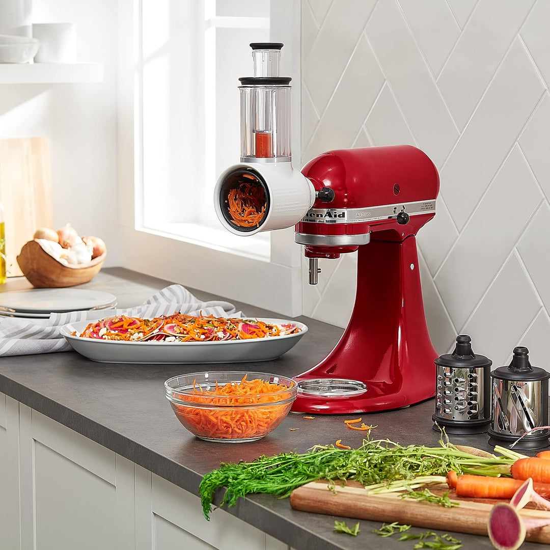 KitchenAid Fresh Prep Slicer/Shredder Aufsatz, Weiss Weiss/Opulenter Garten, Weiss/Opulenter Garten