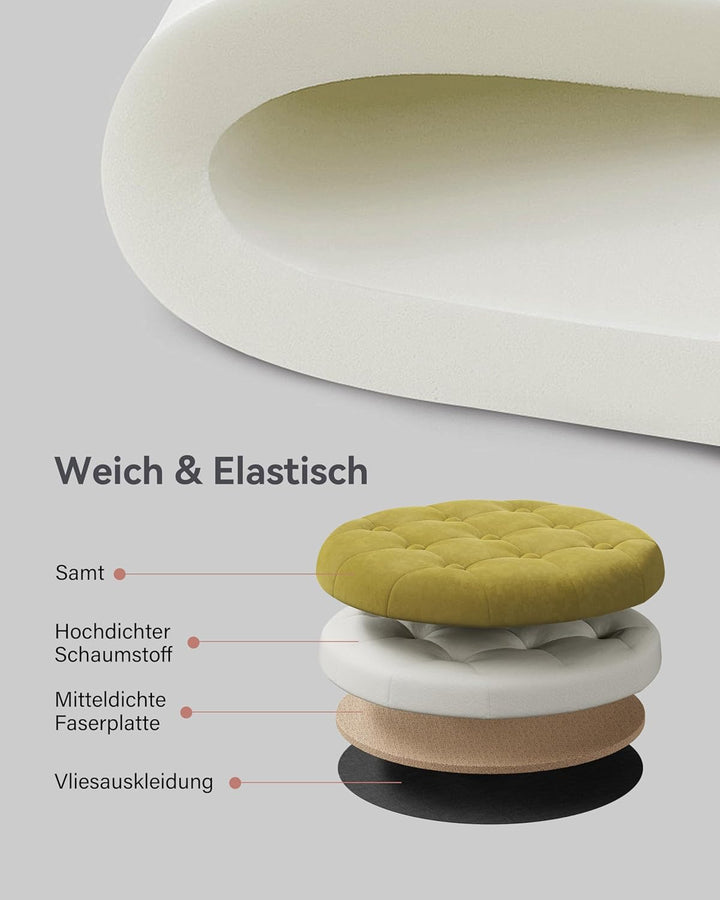 HNNHOME Sitzhocker mit Stauraum, Sitzwürfel mit Deckel, Sitztruhe, Fussbank Truhen Aufbewahrungsbox,