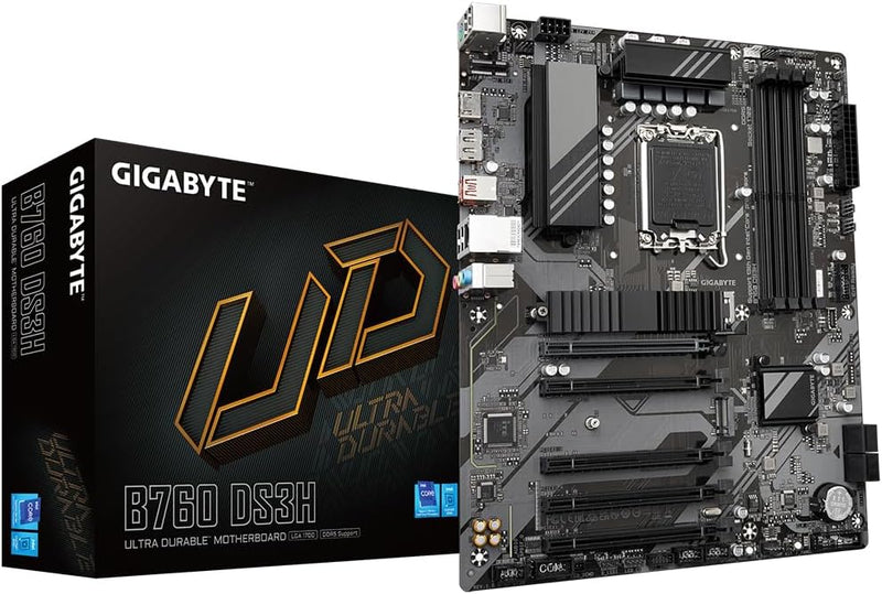 Mainboard|GIGABYTE|Intel B760 Express|LGA1700|ATX|Memory DDR5|Memory slots 4|4xPCI-Express 3.0 1x|1x