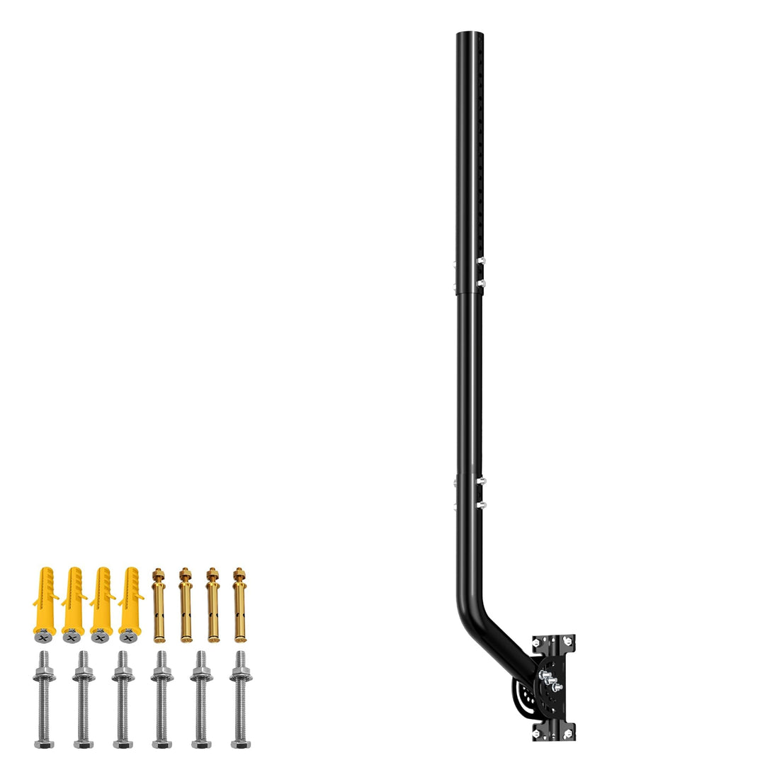 Universeller Antennenmast für Fernseh-, Satelliten-, Radio- und WLAN-Antennen - Verstellbarer Stände