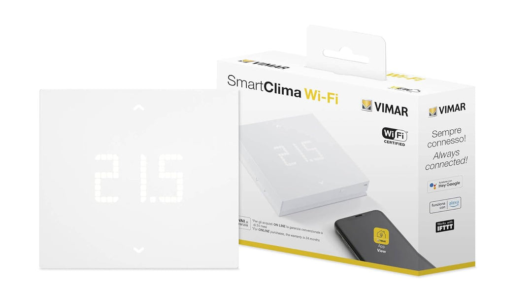 Vimar 02912 Smart Thermostat, kompatibel mit den Sprachassistenten Alexa und Google, lokale Steuerun