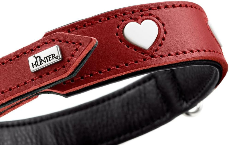 HUNTER Halsband Love Farbe rot/schwarz, Grösse 47, 47