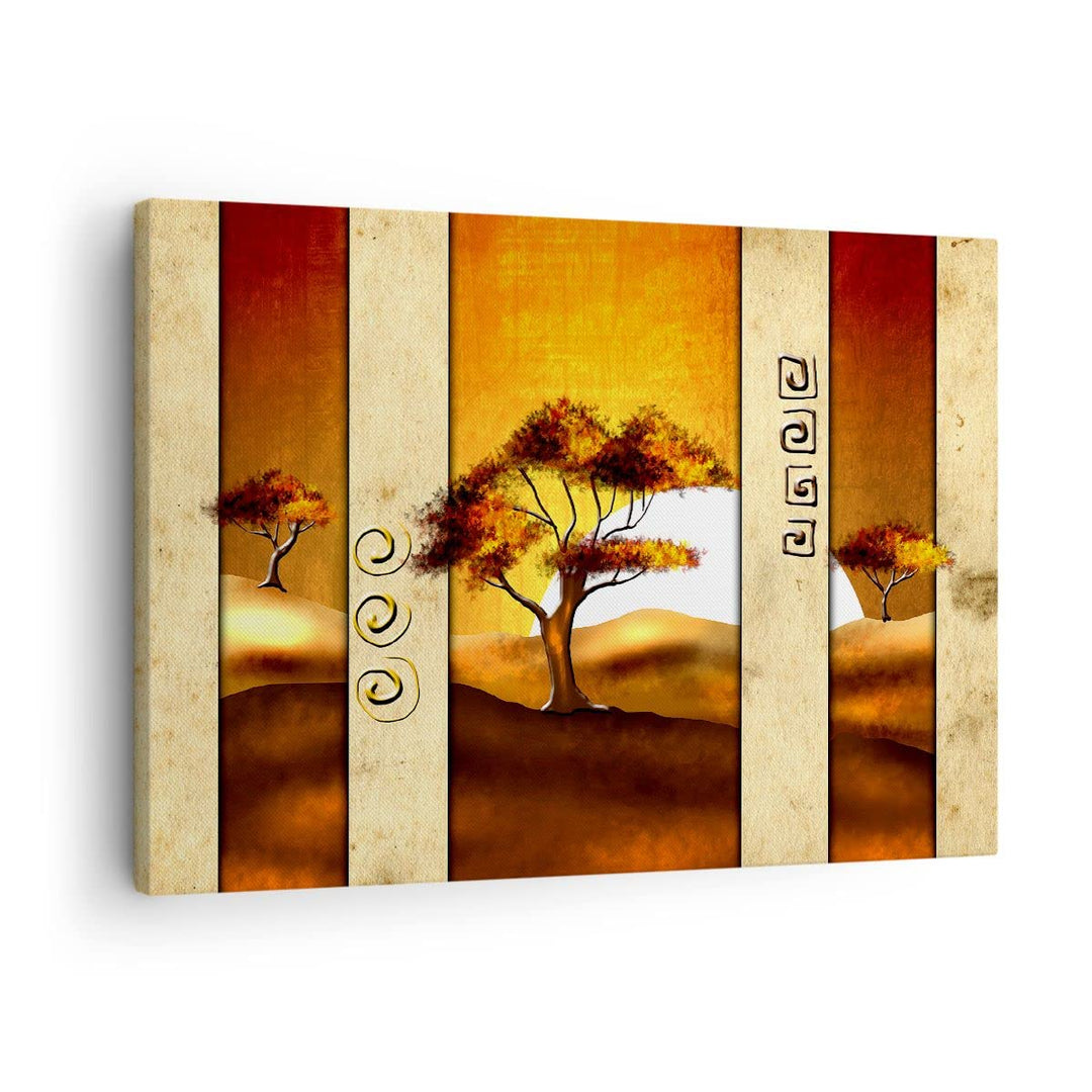 Bilder auf Leinwand Modern baum savanne wüste Leinwandbild 70x50cm Wandbilder Dekoration Wohnzimmer