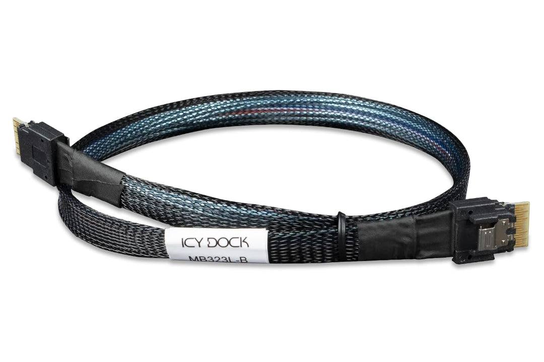 ICY DOCK MB306L-B Datenkabel - 1x SlimSAS SFF-8654 4i zu 1x SlimSAS SFF-8654 4i Länge 50cm 1x SlimSA