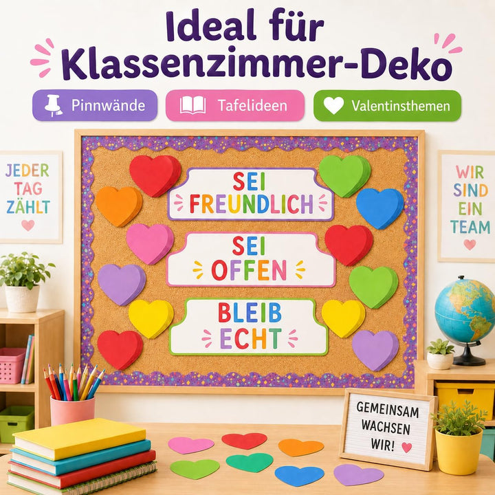 Gadpiparty 108Stücke Herz-papierausschnitte in Bunten Farben für Klassenzimmer-dekorationen und Diy-