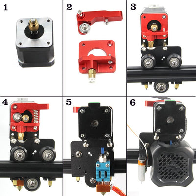 Befenybay Upgrade Direct Single Gear Extruder Support Kit mit Schrittmotor Easy Print Flexibles Fila