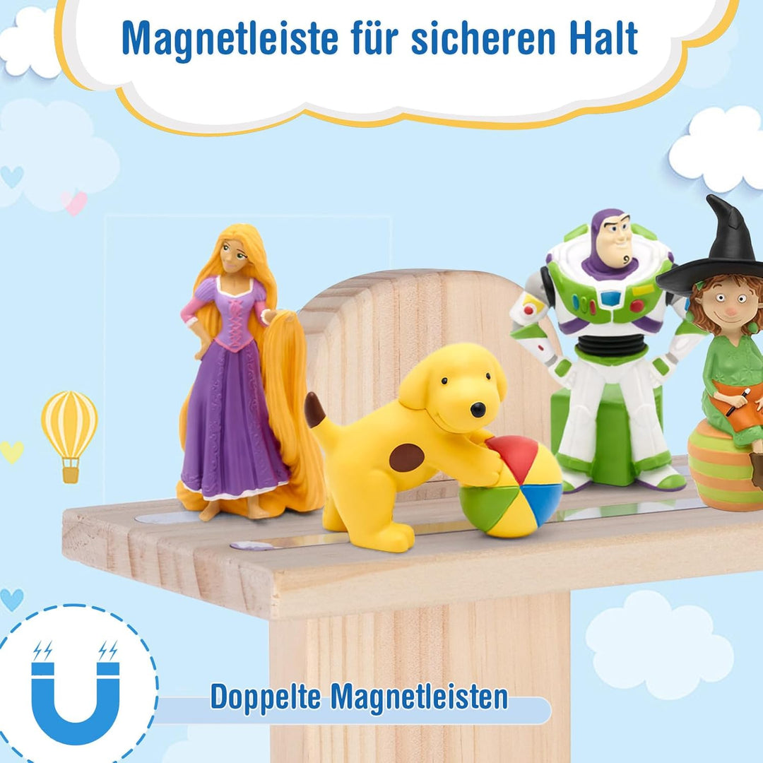 Todeco Tonie-Regal für Toniebox Hörfiguren, Magnetische Aufbewahrung für 50-60 Tonie, Perfekte Tonie